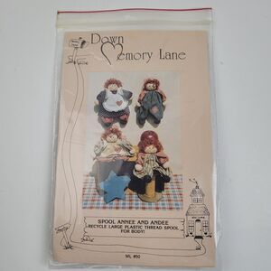 Spool Annee and Andee Craft Pattern by Down Memory Lane + Doll Hair, New